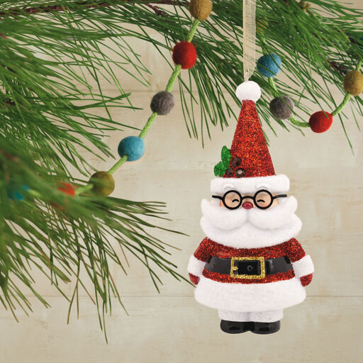 Signature Sparkly Santa Claus Premium Hallmark Ornament, 