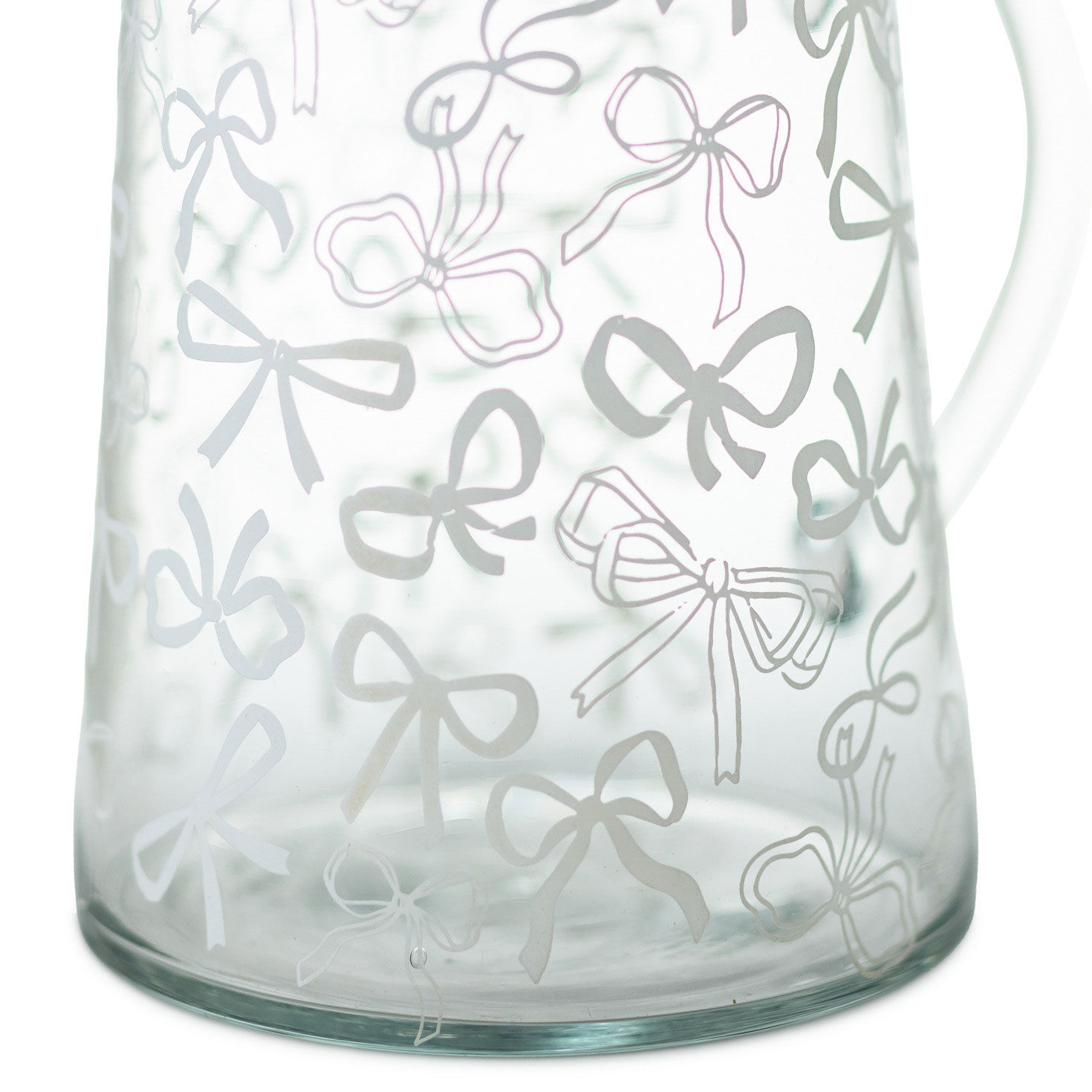 Glass Pitcher With White Bow Illustrations upclose view image number 5