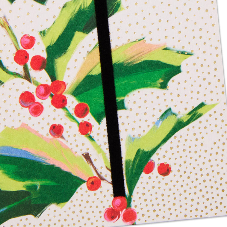 Holly Leaves Sister-in-Law Christmas Card Card Front Detail image number 5