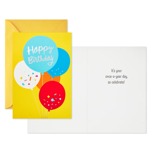 Colorful Assorted Kids' Birthday Cards, Pack of 12, 