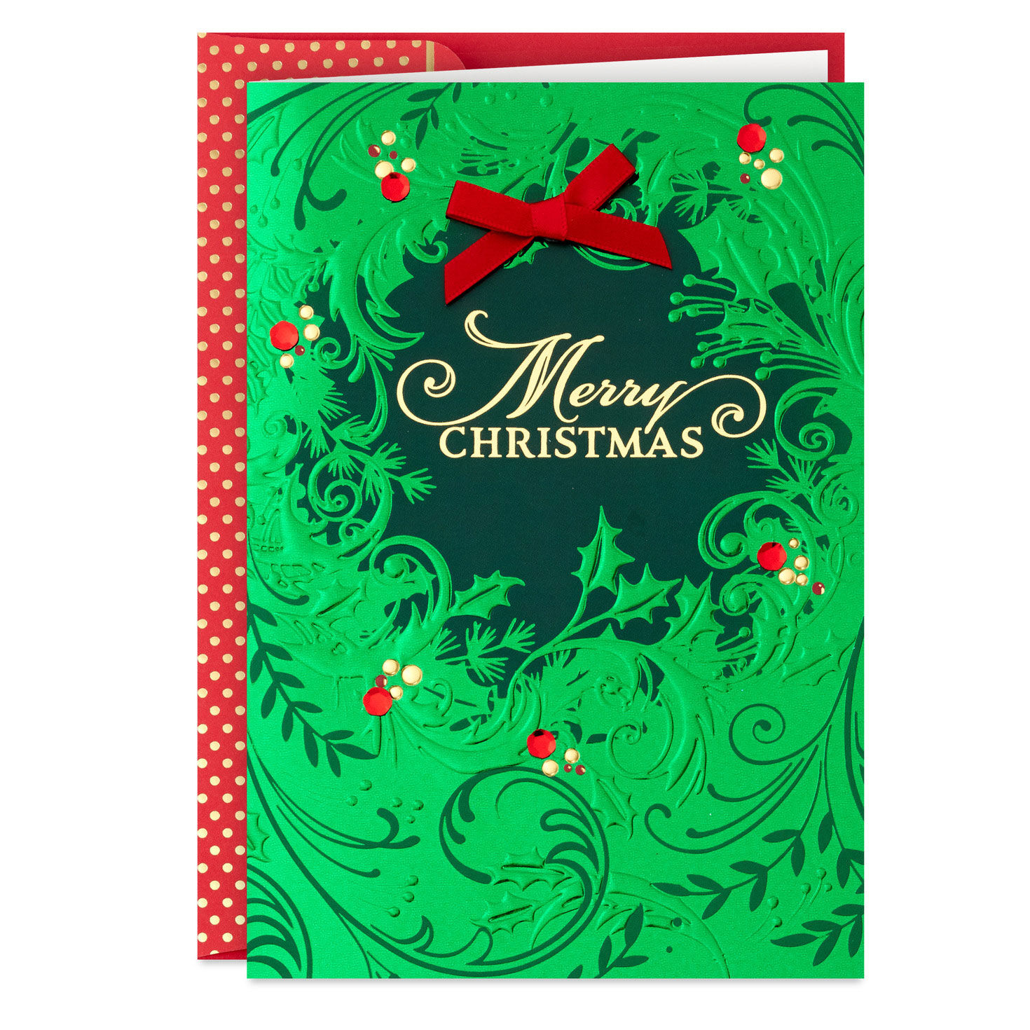 Green Foil Wreath Boxed Christmas Cards, Pack of 12 for only USD 20.49 | Hallmark