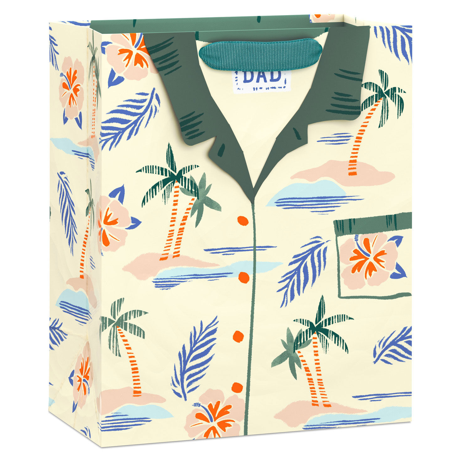 9.6" Hawaiian Shirt Medium Father's Day Gift Bag