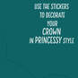 Disney Princess Christmas Card for Granddaughter With Crown and Stickers, , large image number 4