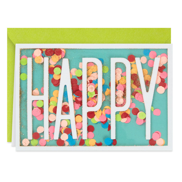 Confetti Wishes Birthday Card