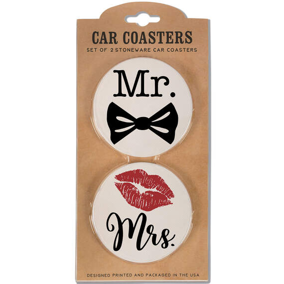 Carson Mr. & Mrs. Car Coaster Set