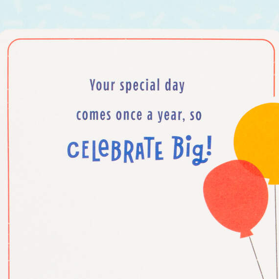 Big Presents and Balloons Musical 3D Pop-Up Birthday Card With Light, , large image number 3
