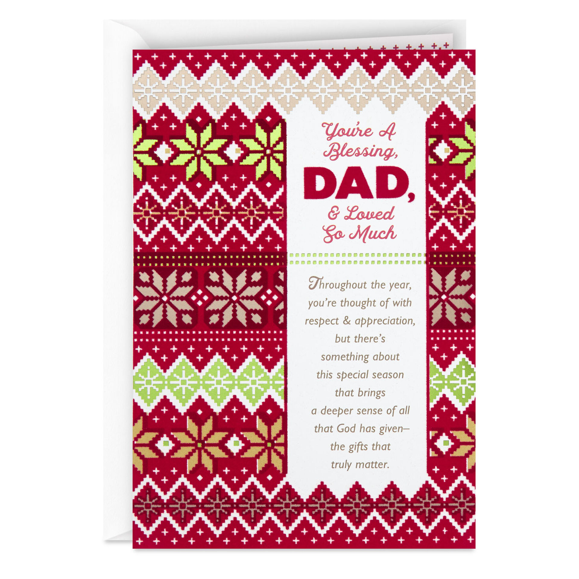 Dad, You're a Blessing Religious Christmas Card - Greeting Cards - Hallmark