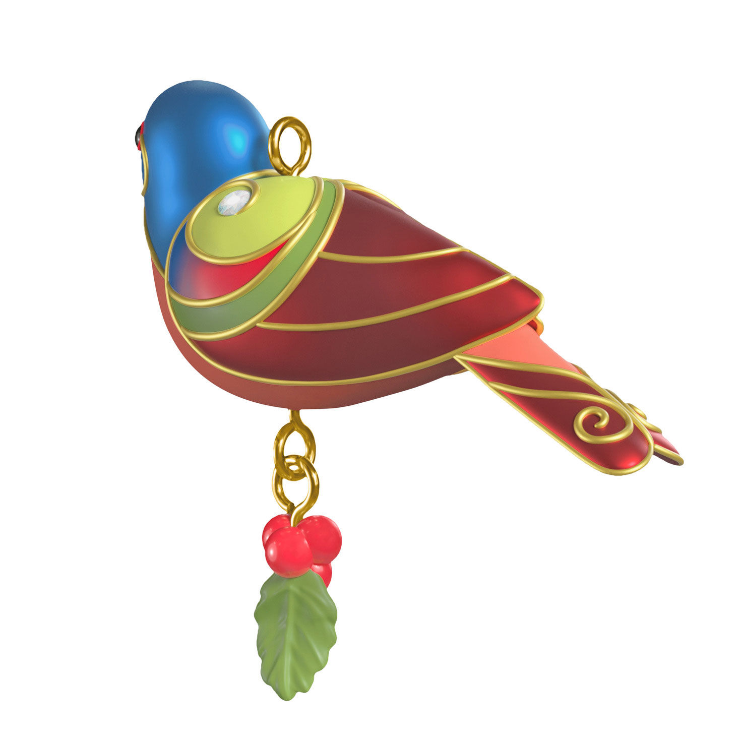 Multicolor Bird Keepsake Ornament  image number 6