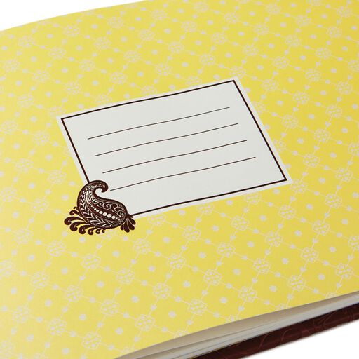 Leather Paisley Blessings Guest Book, 