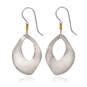 Silver Forest Hammered Silver Metal Open Oval Drop Earrings, , large image number 1