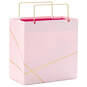 Light Pink With Gold Small Square Gift Bag, 5.5", , large image number 1