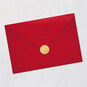Elegant Burgundy and Gold Christmas Card for Friend Envelope Back with Seal image number 7