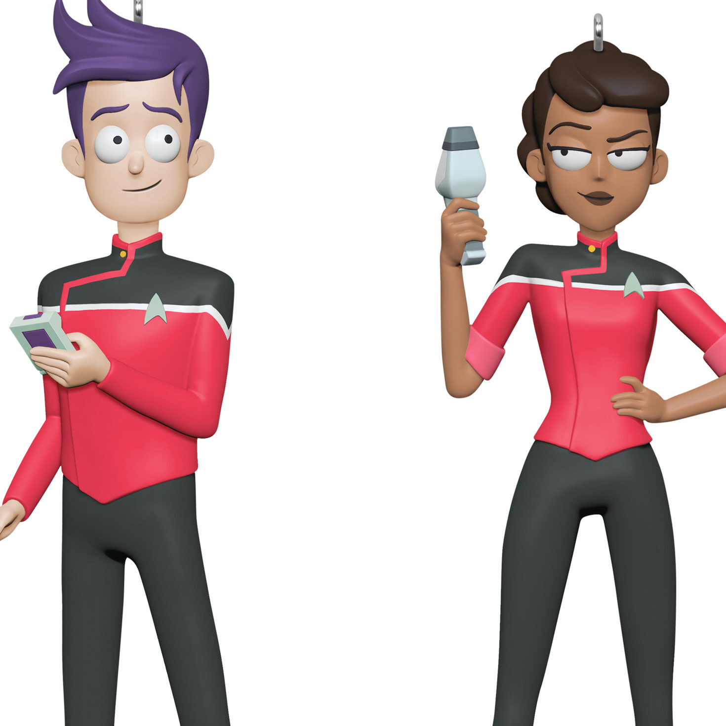 Star Trek Lower Decks 2 Ensigns Keepsake Ornaments closeup view image number 5