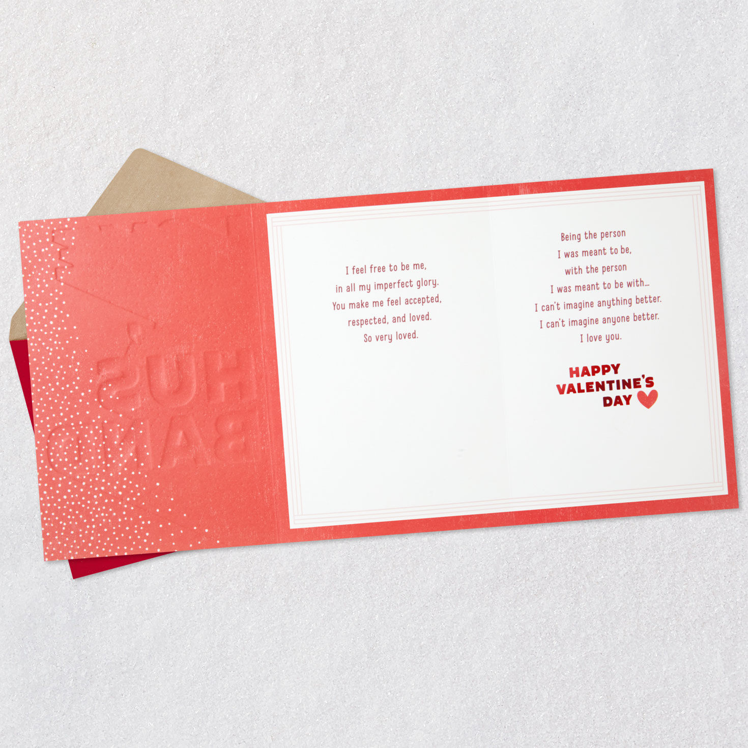 Love Ya Valentine's Day Card for Husband Open card with envelope image number 6