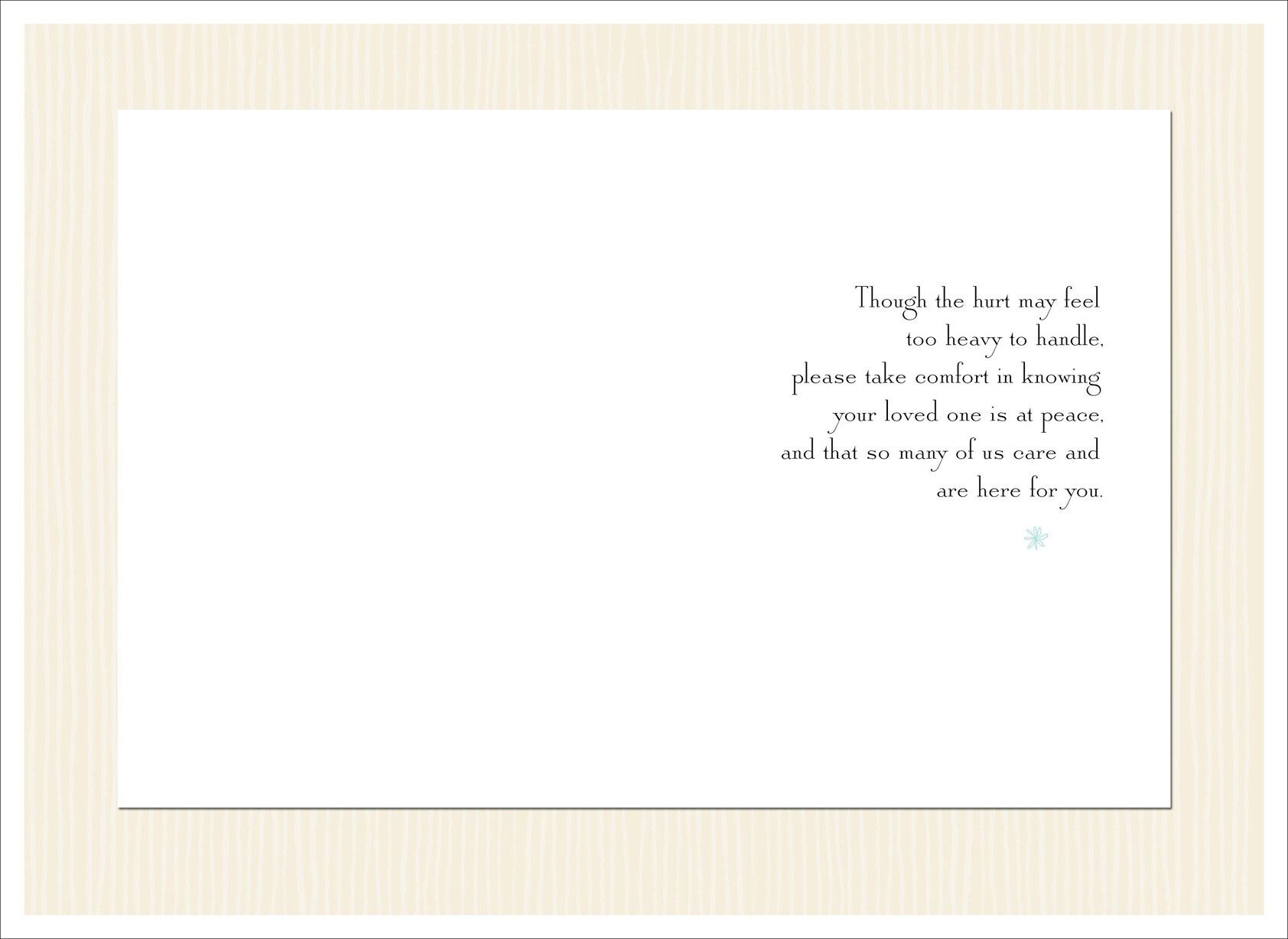 Your Loved One Is At Peace Sympathy Card