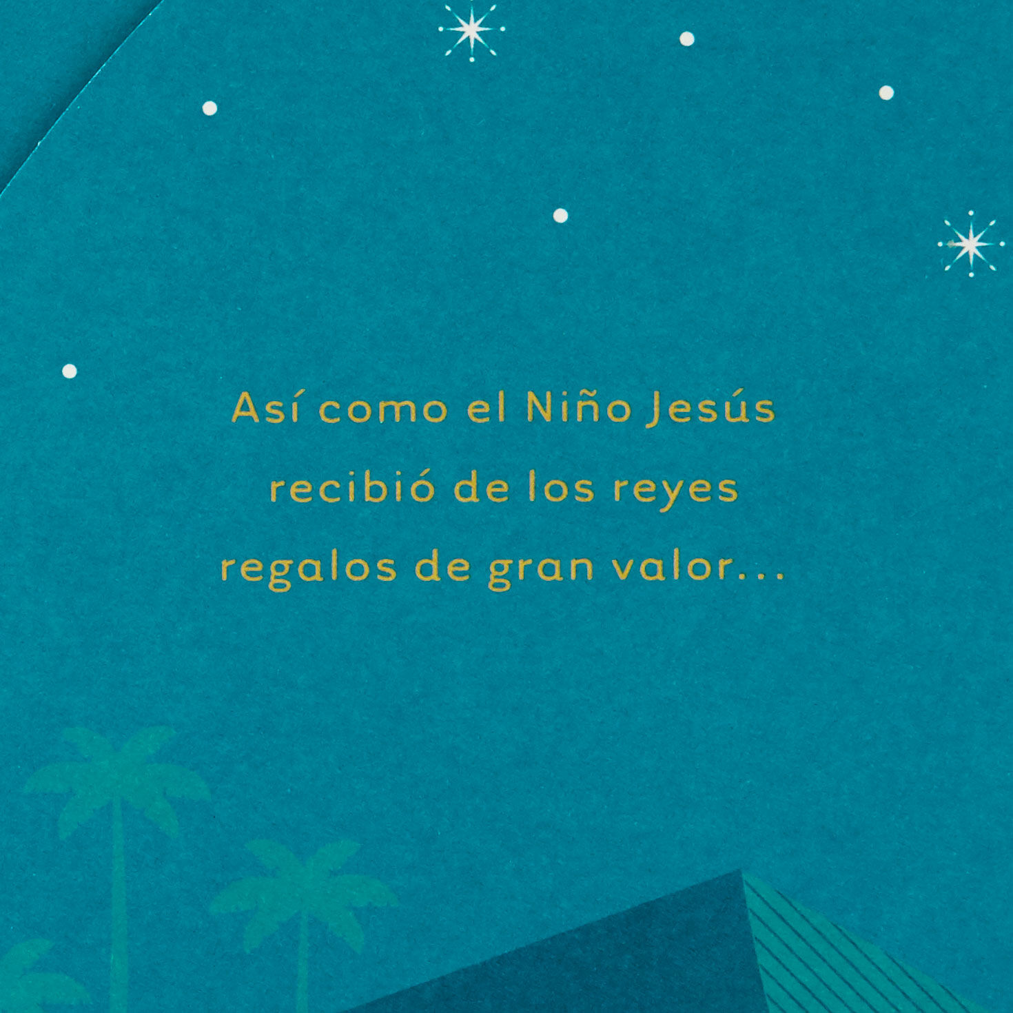 Joy, Hope, Peace Spanish-Language Three Kings Day Card With Magi Decorations, , large image number 3