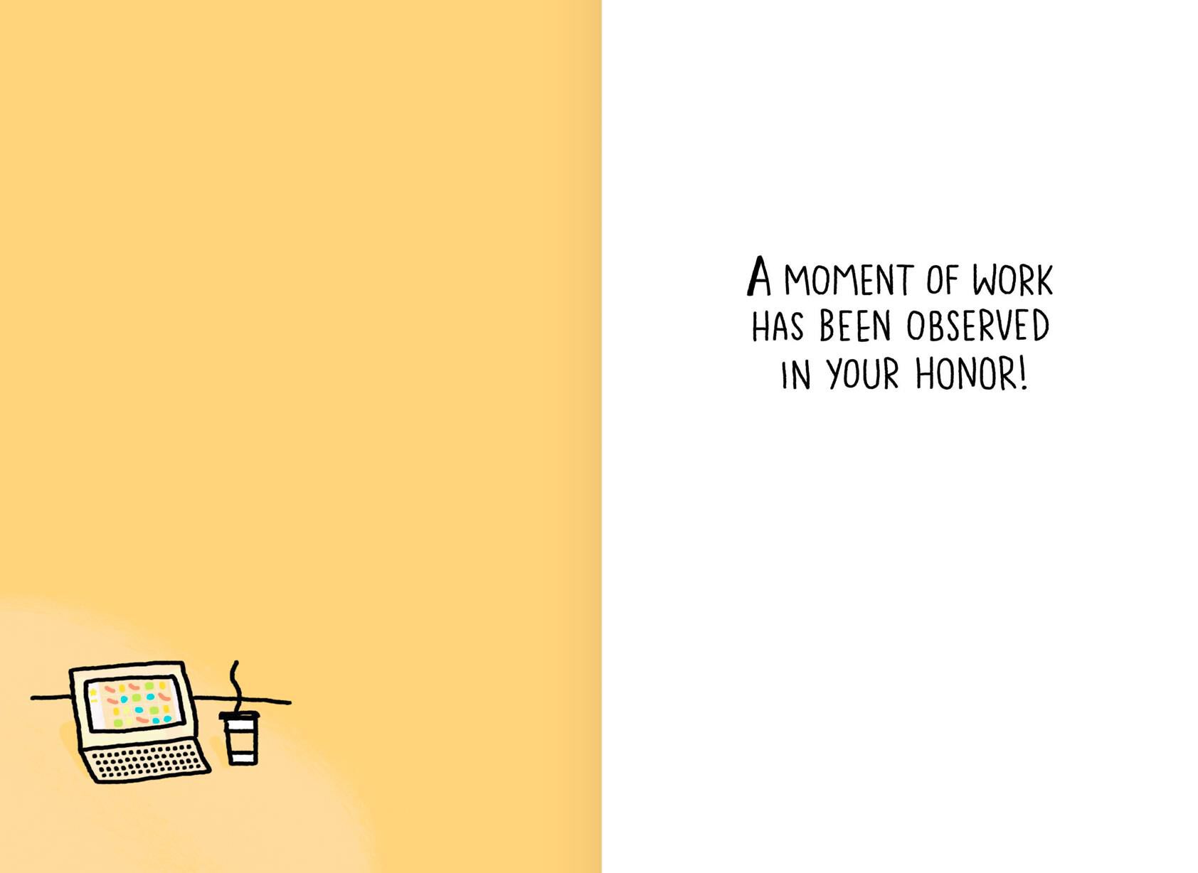 A Moment Has Been Observed Funny Boss's Day Card