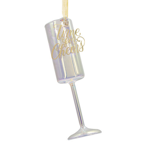 Signature Champagne Flute Premium Blown Glass Hallmark Ornament, 