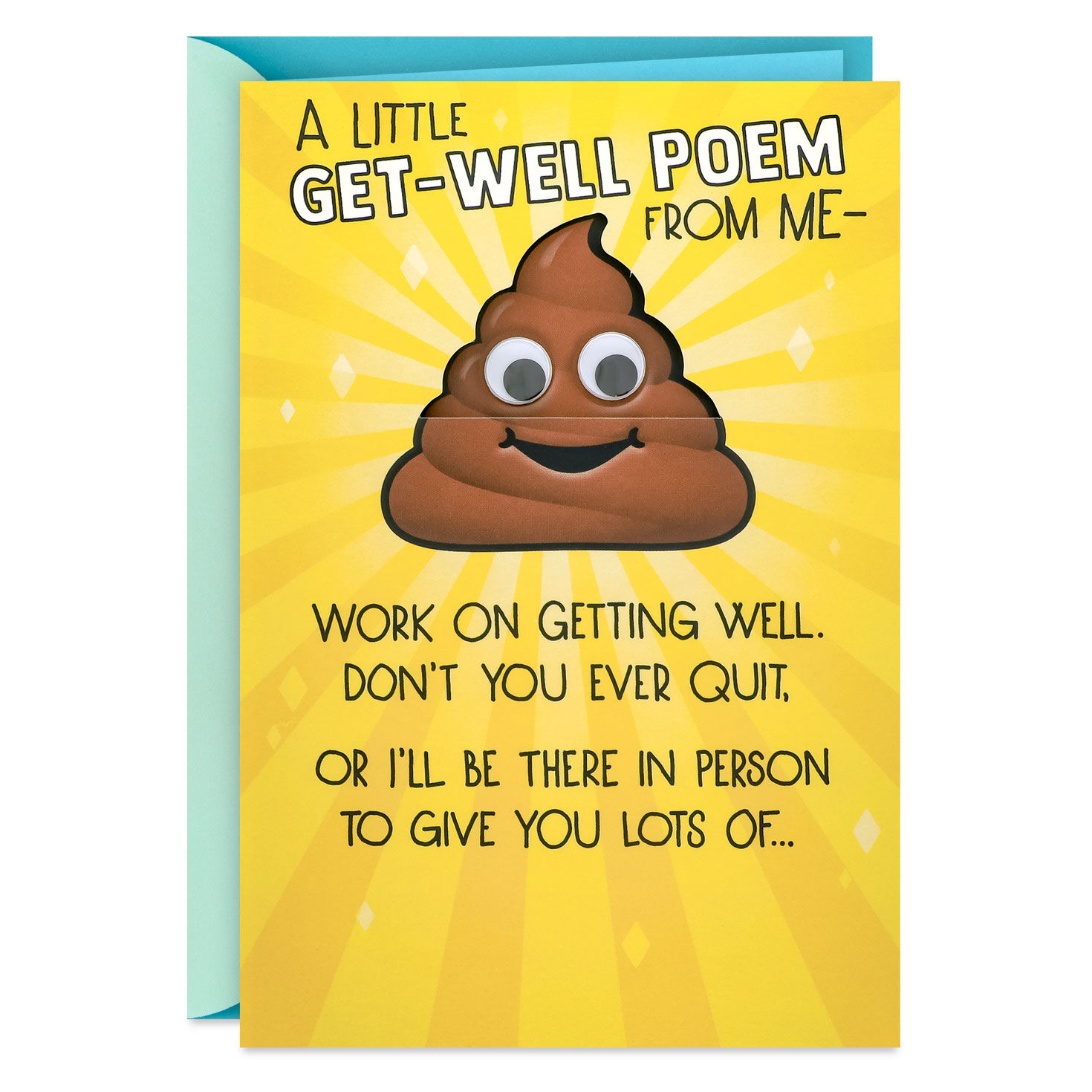 Poop Poem Funny Get Well Card