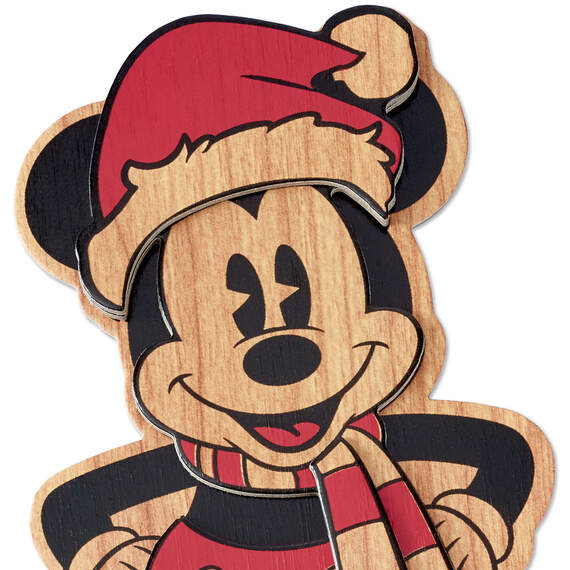 Disney Mickey Mouse Magic of the Season Wooden Christmas Card, , large image number 4