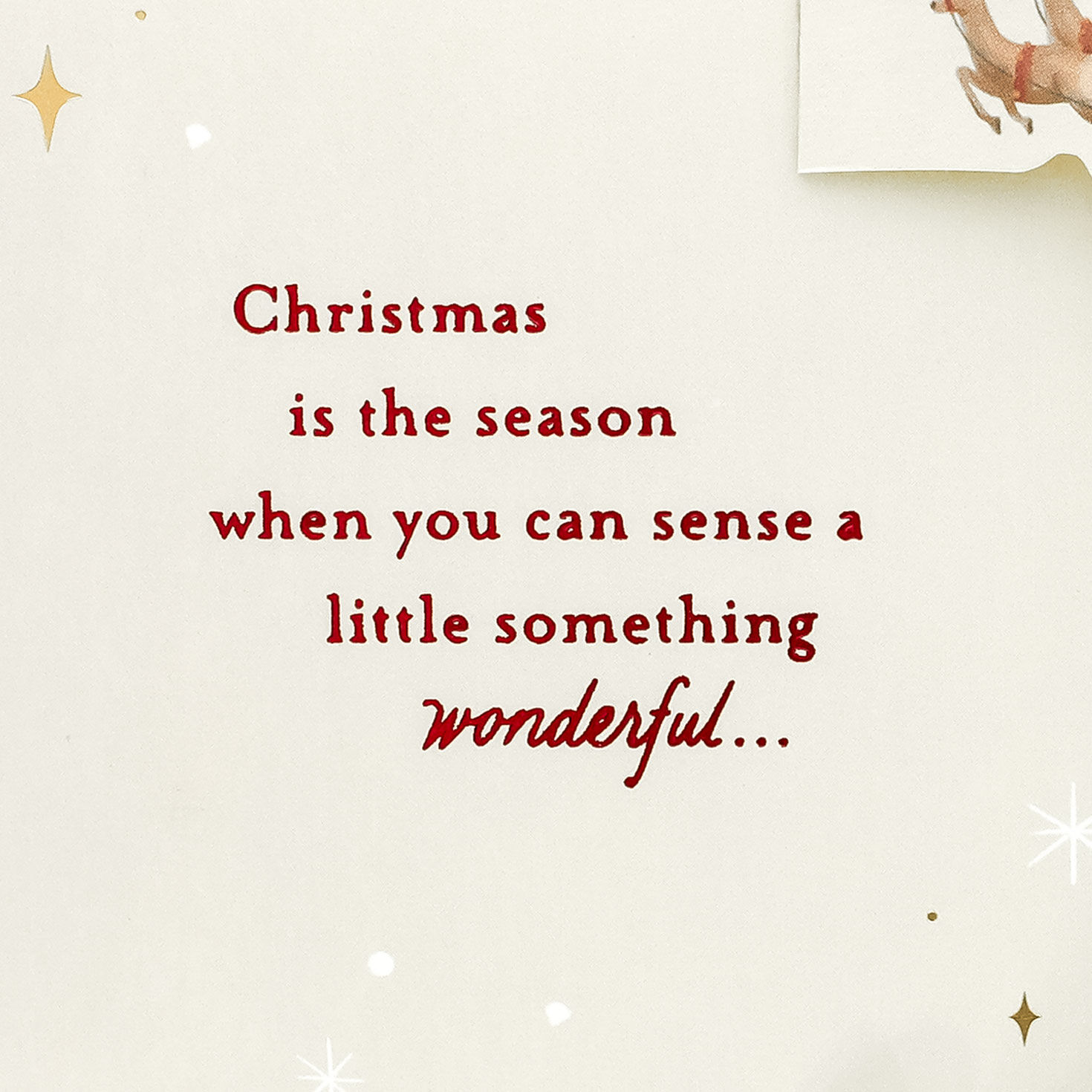 Burgundy Pop-Up Santa Storybook Christmas Card Sentiment image number 2
