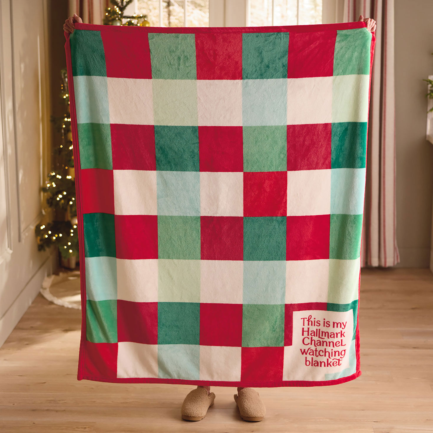 Hallmark Channel Watching Plaid Blanket 50x60 Pillows Blankets Hallmark
