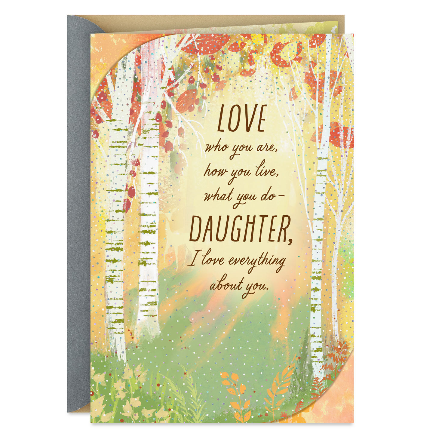 Love Everything About You Thanksgiving Card for Daughter