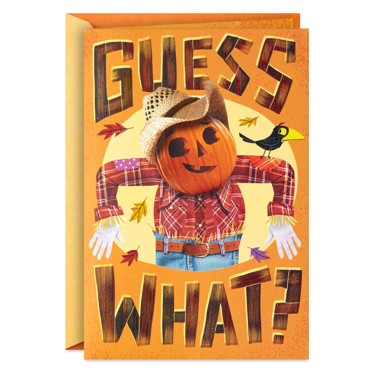 Pumpkin Butt Scarecrow Funny Musical Pop-Up Halloween Card