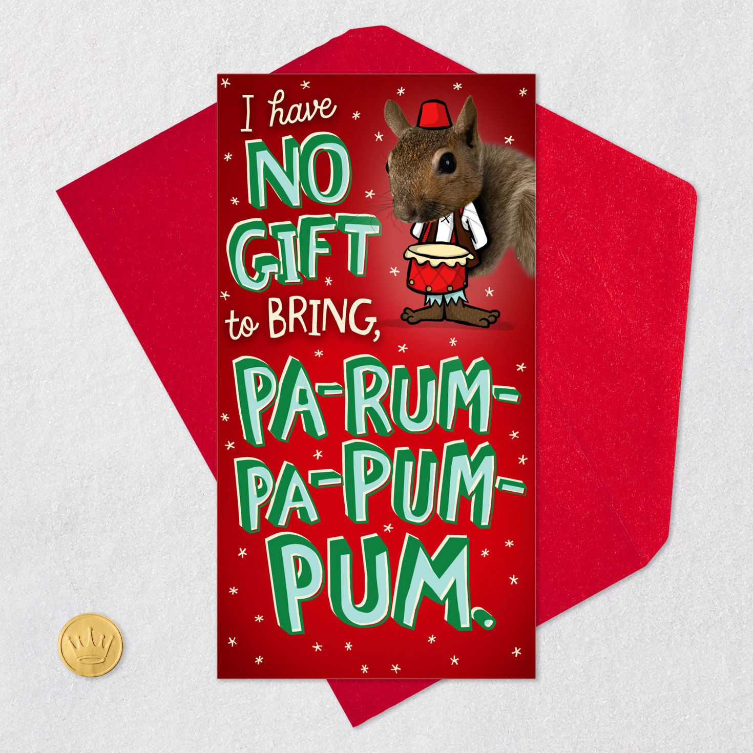 No Gift to Bring Pa-Rum-Pa-Pum-Pum Funny Pop-Up Money-Holder Christmas Card for only USD 4.99 | Hallmark