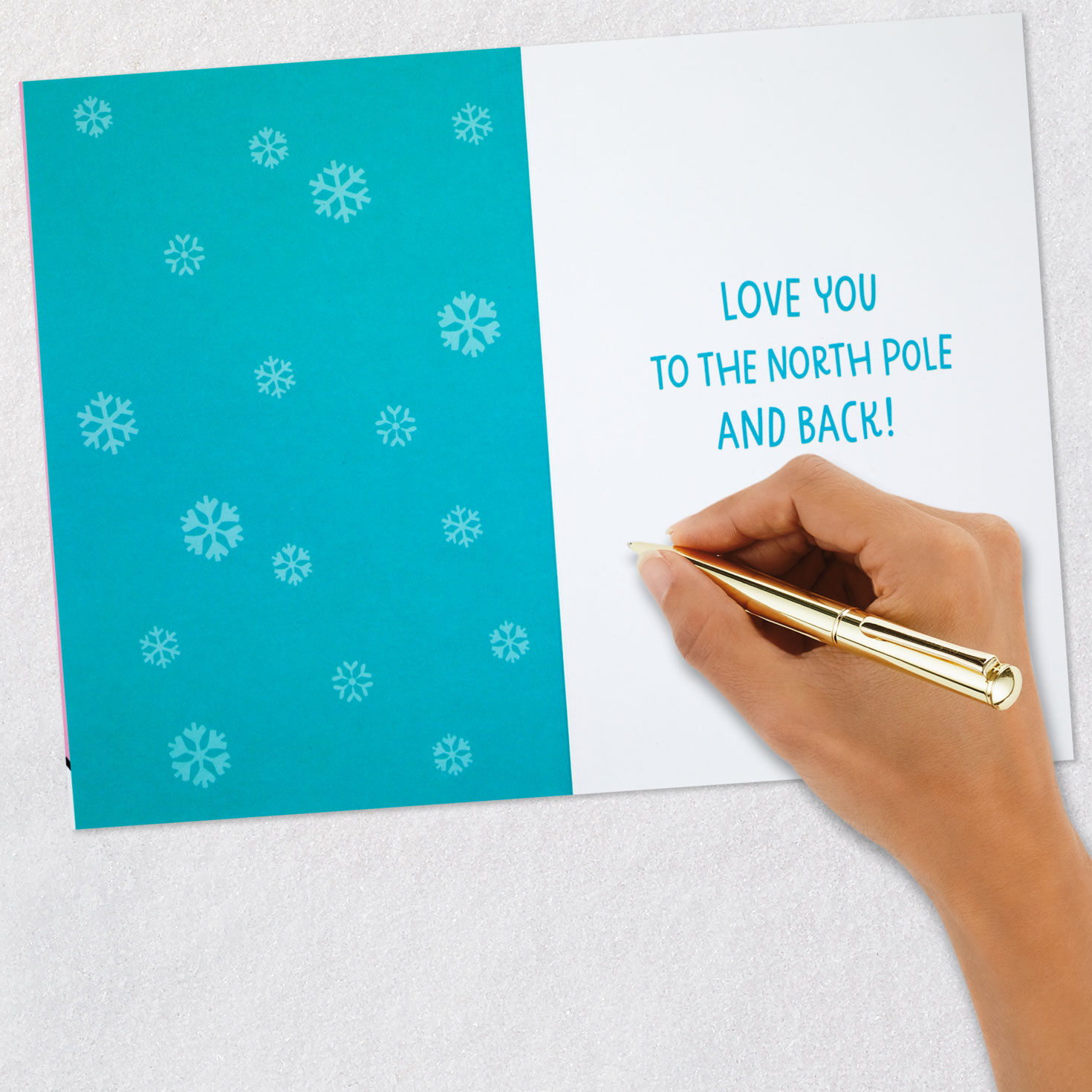 Polar Bear and Bird Granddaughter Christmas Card signing card image number 6