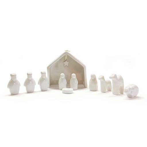 Two's Company Miniature Nativity Set, 11 pieces, 