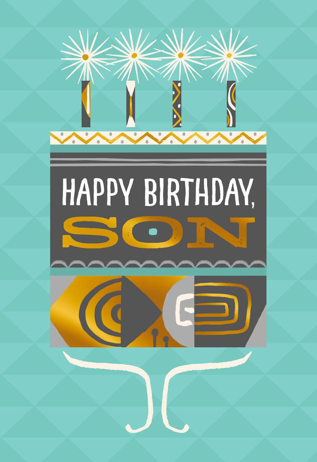 birthday card for a son card design template