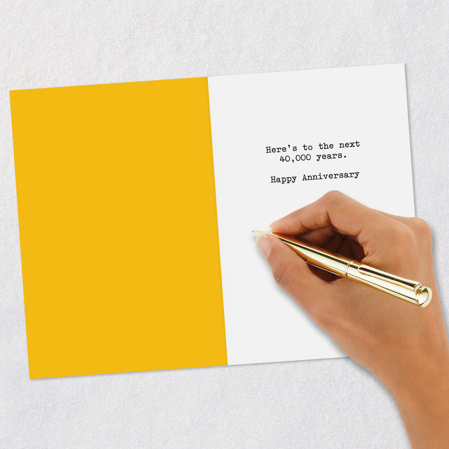 Dinosaurs and Hearts Funny Anniversary Card Signing card image number 6