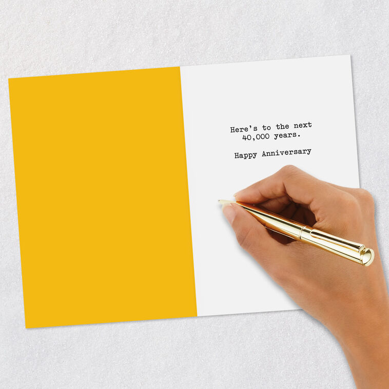 Dinosaurs and Hearts Funny Anniversary Card Signing card image number 6