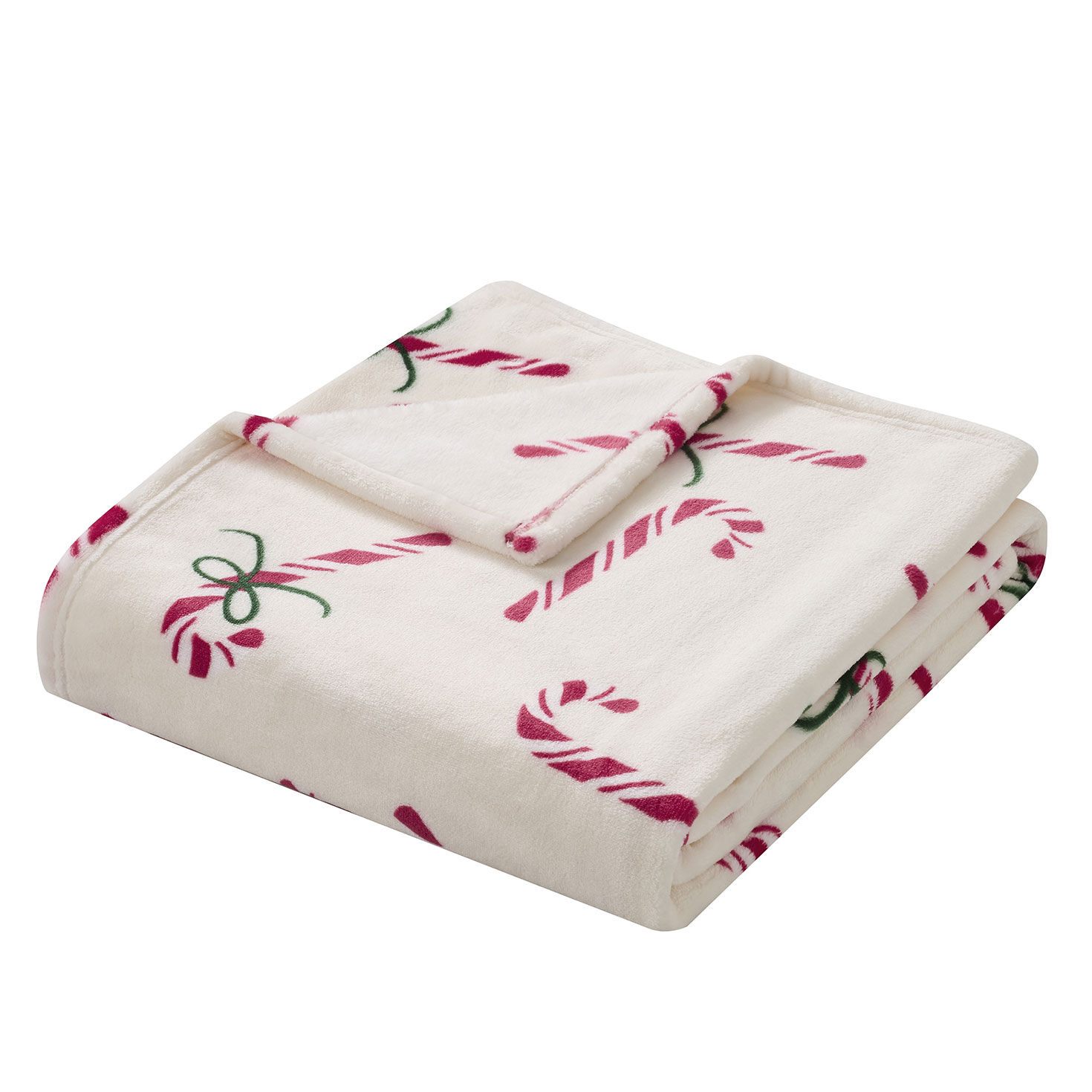 Hallmark Candycanes Plush Throw - 50x70