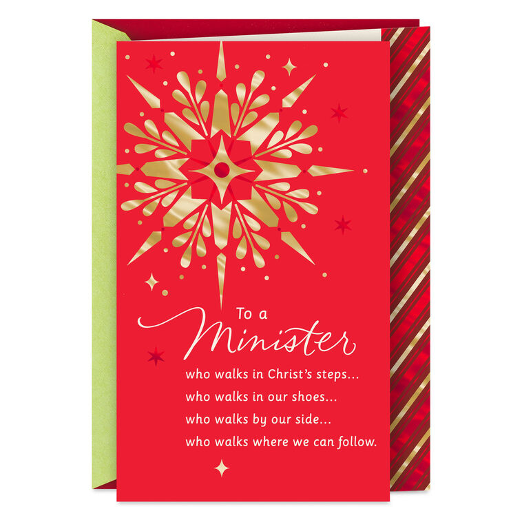 Thank You for Your Faithful Service Religious Christmas Card for Minister