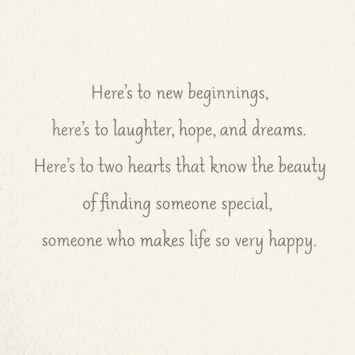 New Beginnings Wedding Card With Heart Decoration, 
