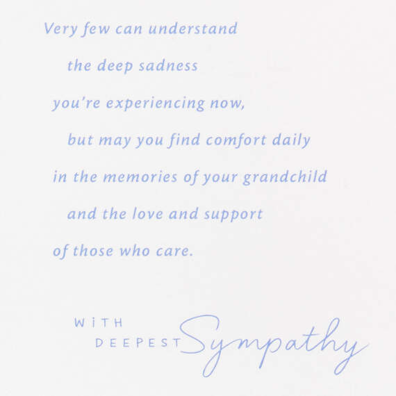 Comfort in Memories Sympathy Card for Loss of a Grandchild, , large image number 2