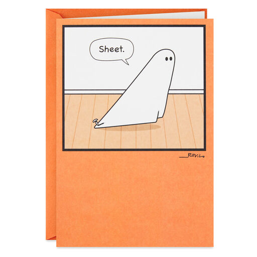 Holy Sheet Ghost Funny Halloween Card, 