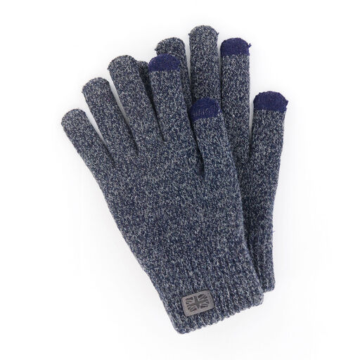 Britt's Knits Navy Blue Men's Touch Screen Gloves, 