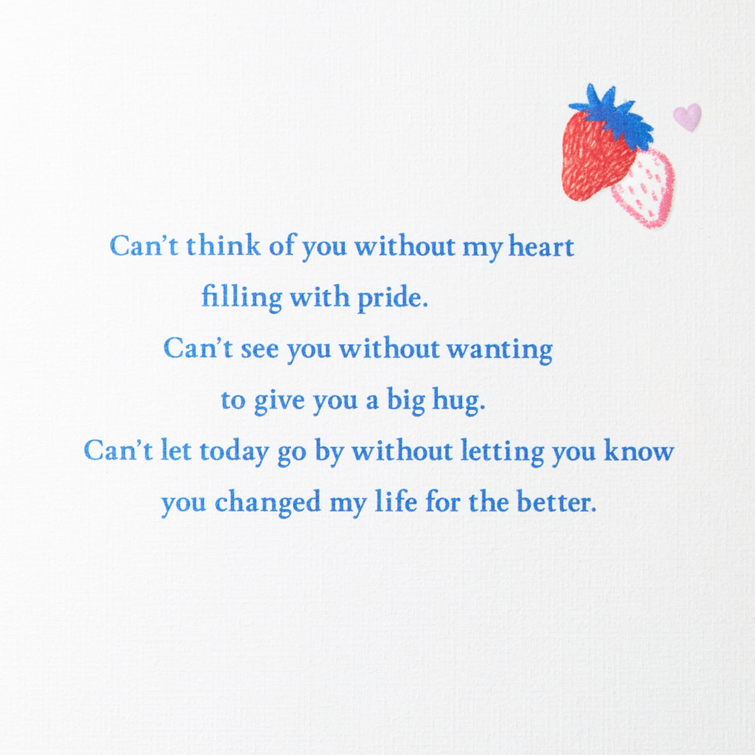 Red and Blue Strawberries Valentine's Day Card for Her Sentiment image number 2