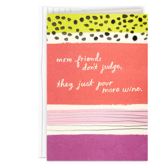 Mom Friends Don't Judge Just Drink Funny Mother's Day Card, , large image number 1