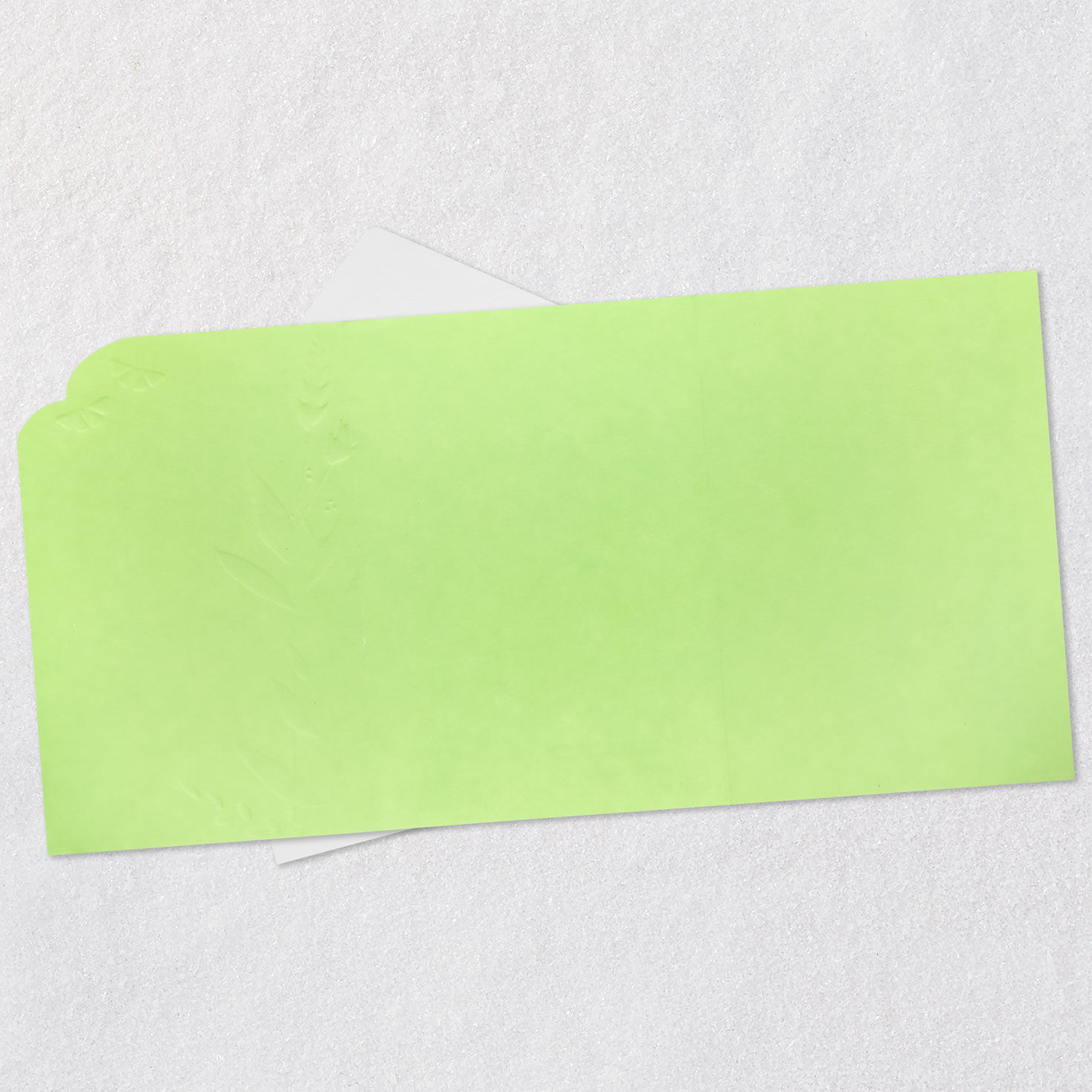 Green Botanical Butterfly Friendship Card Open card with envelope image number 4