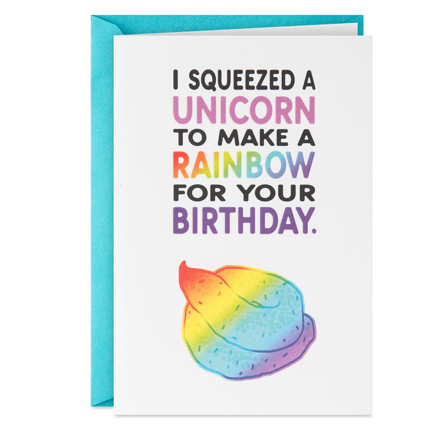 Rainbow Unicorn Poop Funny Birthday Card
