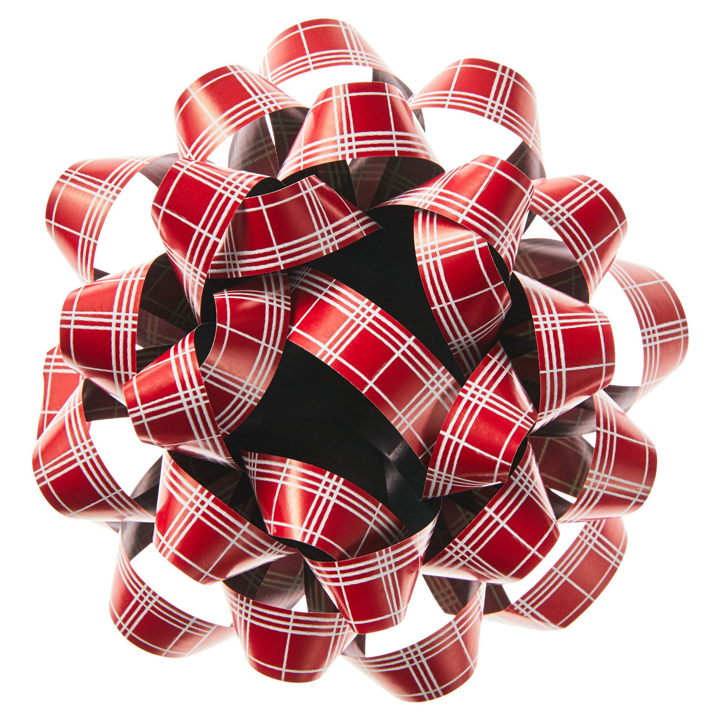 4.6" Red Plaid Christmas Gift Bow