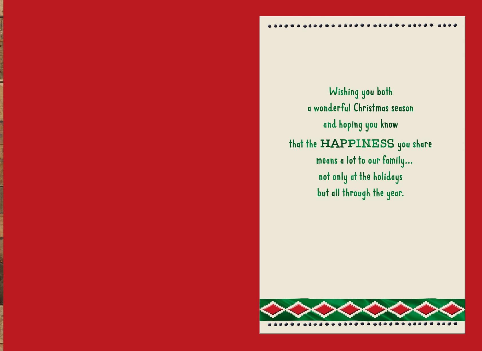 Dad and Partner Stockings Christmas Card