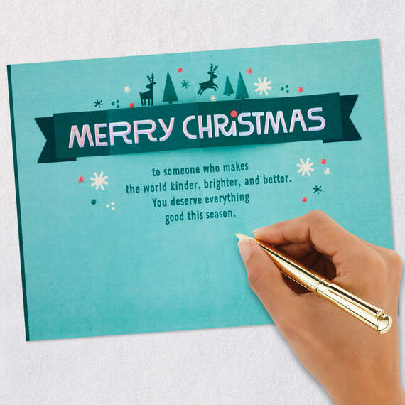 Kinder, Brighter, Better World Pop-Up Christmas Card, , large image number 6