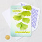 Green Ginko Leaves Encouragement Card Card Front with Envelope and Gold Seal image number 5