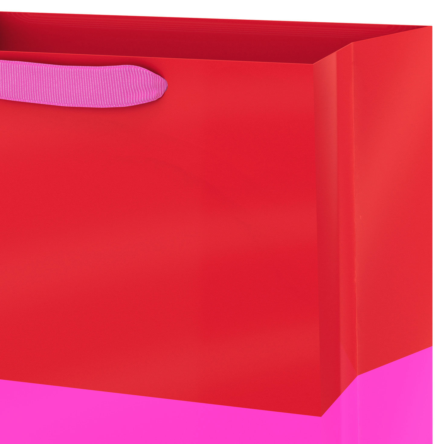 Red and Fuchsia Large Gift Bag Handle Detail image number 4