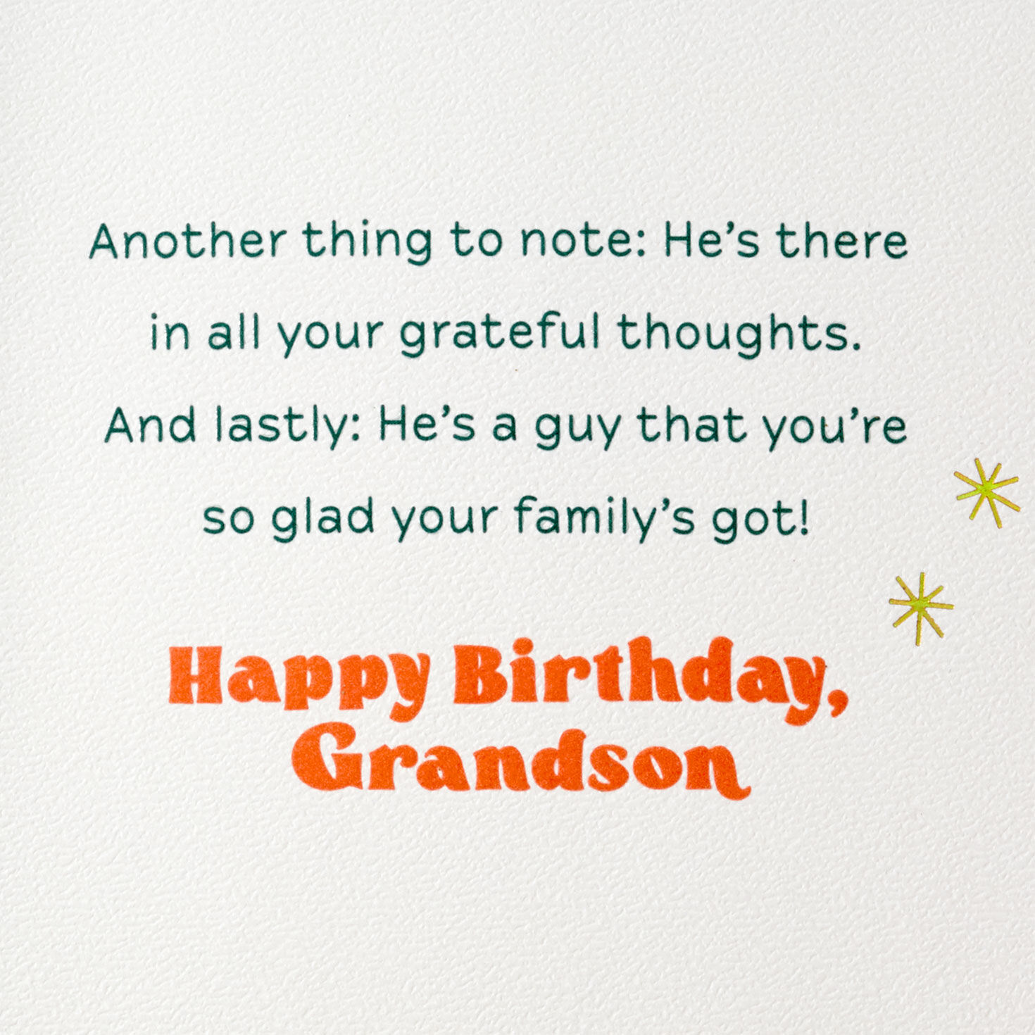 Glad To Have You, Grandson Birthday Card, , large image number 3